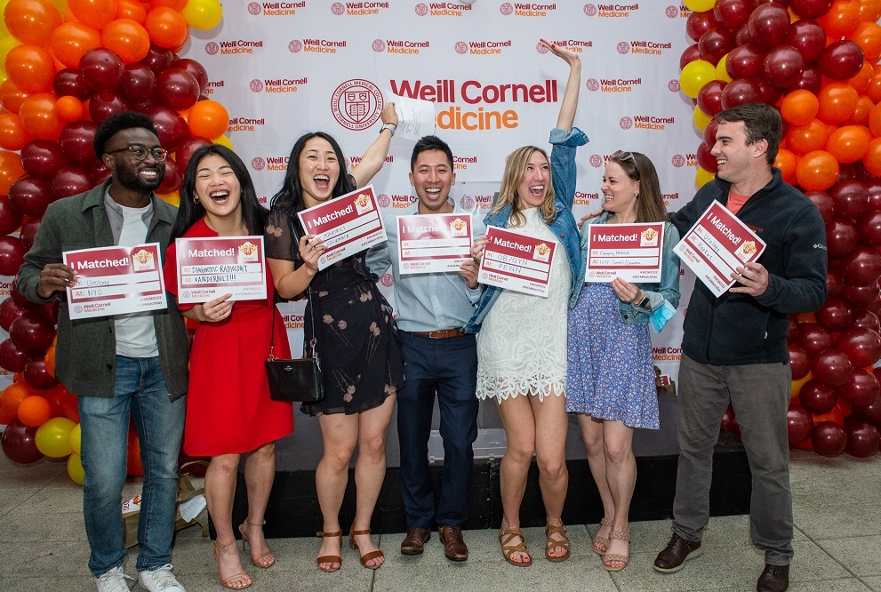 a group of students together celebrating during the annual Match Day