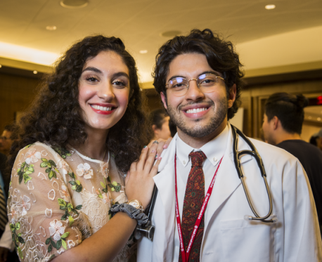 Medical student Arsalan Haghdel (right) and his sister Delaram