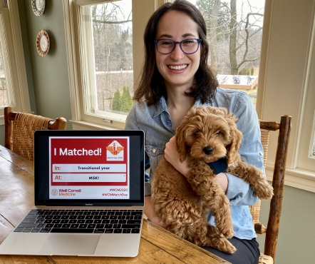 a girl with her dog