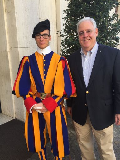 Dr. Joseph Fins with Swiss Guard Dr. Joseph Fins with Swiss Guard